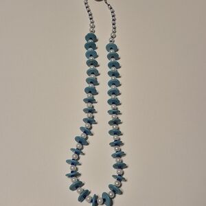 Elegant Blue Beaded Necklace